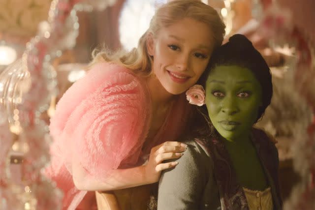<p>Universal Pictures</p> Ariana Grande and Cynthia Erivo in 'Wicked'