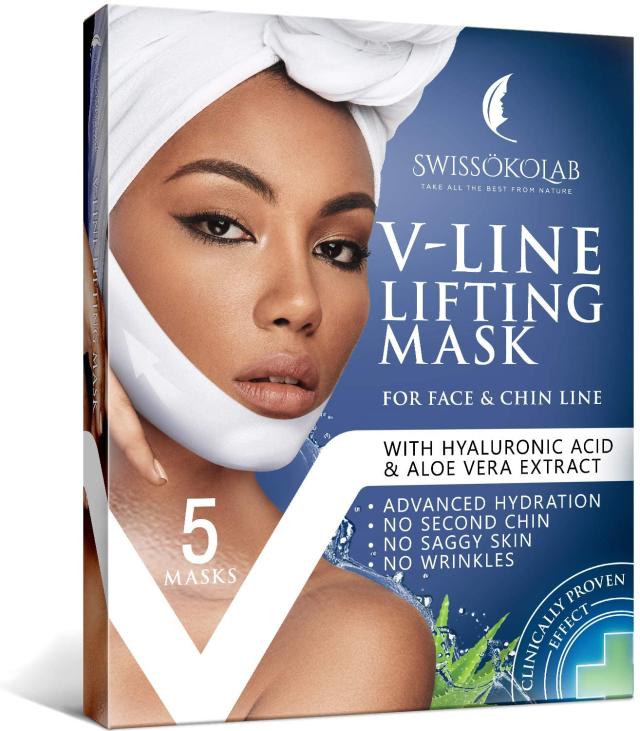 This slimming face mask is designed to reduce your chin and jowls