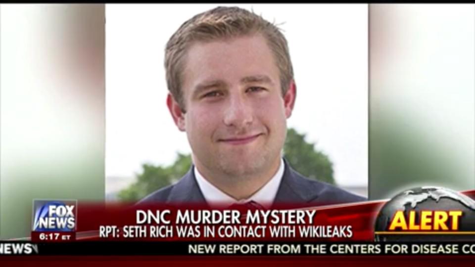 Screengrab from Fox News coverage of the death of Seth Rich. 