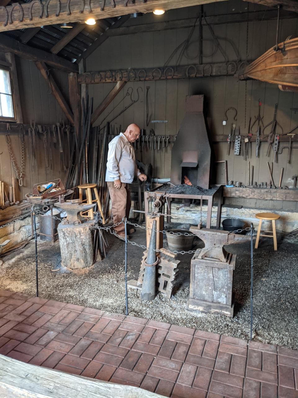 A blacksmith demonstrates his trade during a previous Smithville Community Historical Society Artisan Day. This year's event will take place Sunday.