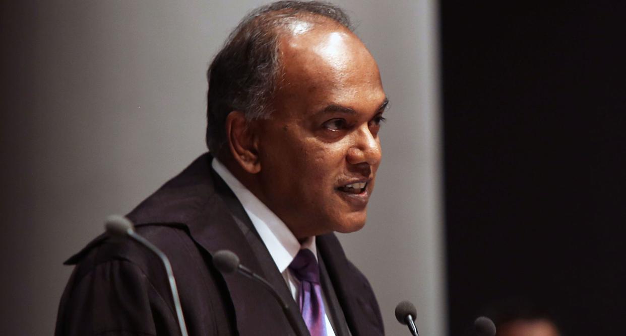 Photo of Home Affairs and Law Minister K Shanmugam: Yahoo News Singapore