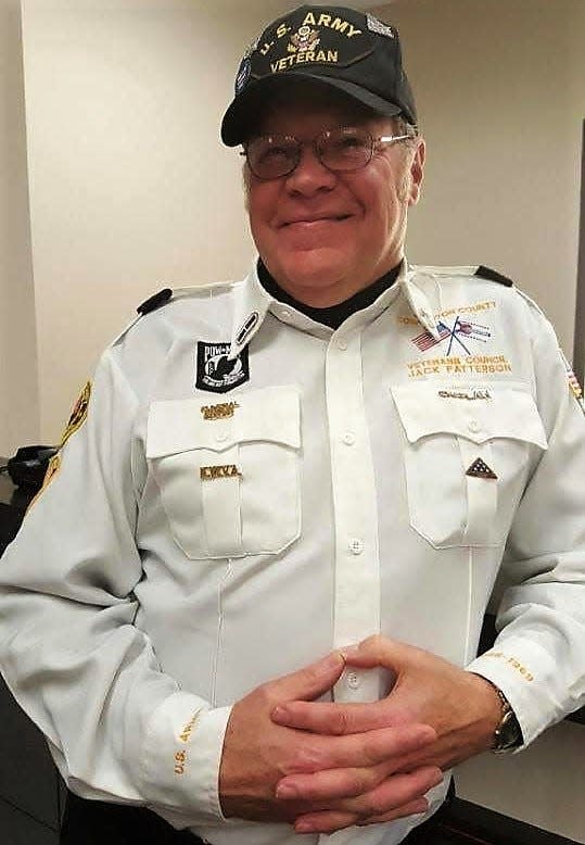 Jack Patterson of West Lafayette is being inducted into the Ohio Veterans Hall of Family. He's on the Coshocton County Veterans Service Commission and has served at more than 1,100 funerals as part of the Coshocton County Honor Guard.