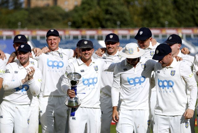 Durham players celebrate 