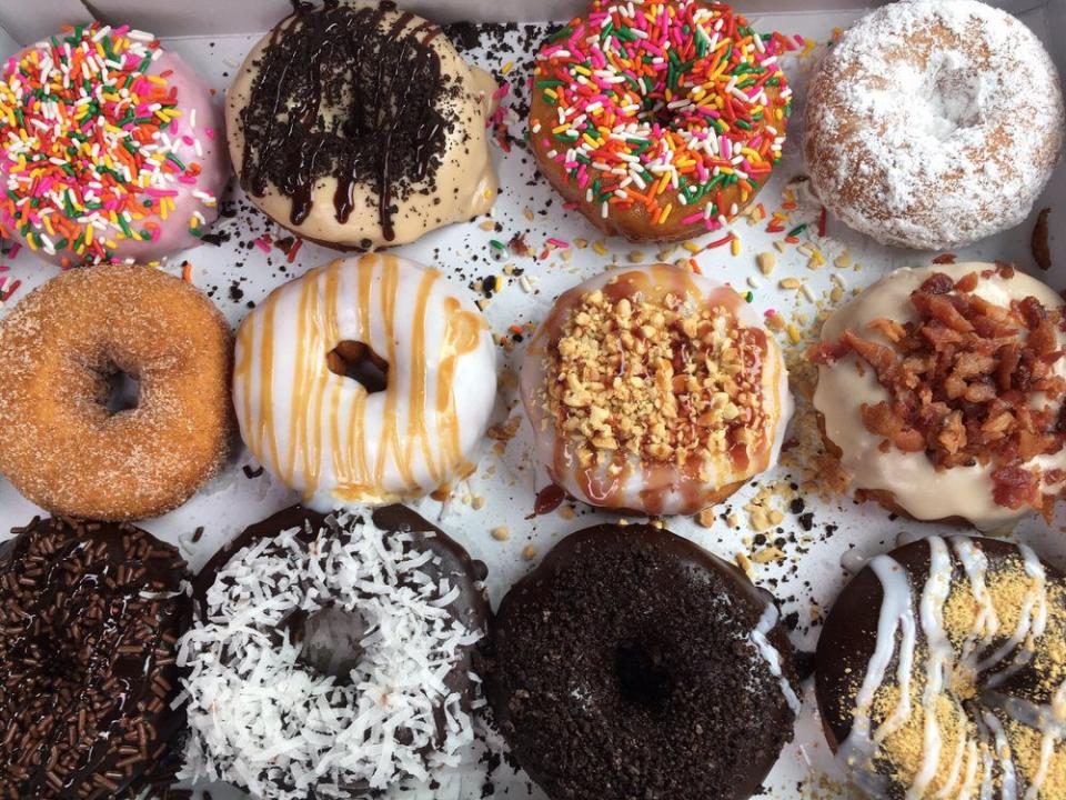 <p>As far as we're concerned, there's no wrong way to eat a donut. Whether you like pillow-y yeast donuts or <a rel="nofollow noopener" href="https://www.delish.com/food-news/a47503/10-things-you-never-knew-about-donuts/" target="_blank" data-ylk="slk:old-fashioned;elm:context_link;itc:0;sec:content-canvas" class="link ">old-fashioned</a> cake donuts, its hard to go wrong, but according to <a rel="nofollow noopener" href="https://www.yelp.com/" target="_blank" data-ylk="slk:Yelp;elm:context_link;itc:0;sec:content-canvas" class="link ">Yelp</a> these are the absolute <a rel="nofollow noopener" href="https://www.delish.com/restaurants/g2748/best-donuts-in-america/" target="_blank" data-ylk="slk:best donuts;elm:context_link;itc:0;sec:content-canvas" class="link ">best donuts</a> in every state. People are devoted to these shops for their superior <a rel="nofollow noopener" href="https://www.delish.com/cooking/g2075/easy-doughnuts/" target="_blank" data-ylk="slk:donut recipes;elm:context_link;itc:0;sec:content-canvas" class="link ">donut recipes</a>, variety of glazes and toppings and creative serving ideas. We've got our eyes on the donut ice cream sandwiches and sundaes in this roundup.</p>