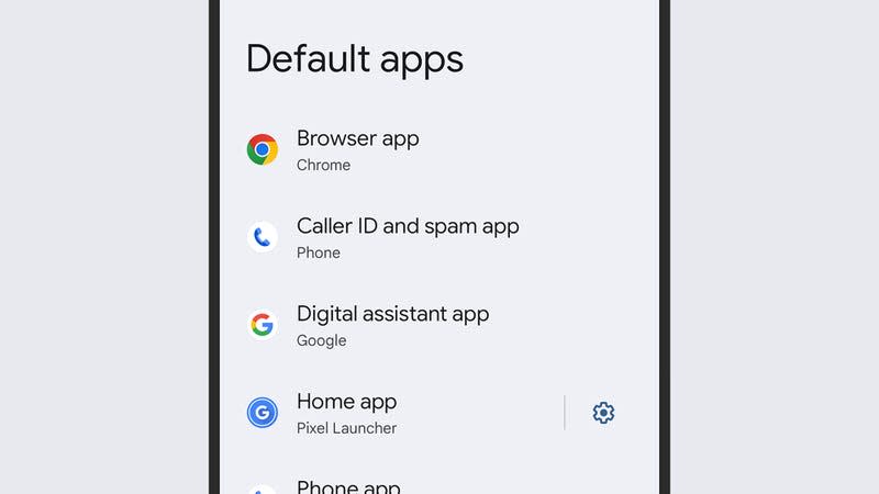 Set up the default apps you way you want them. - Screenshot: Android