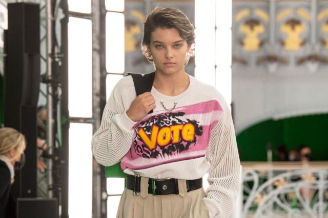 Even Louis Vuitton's Spring 2021 Show Wants To Get Out The Vote