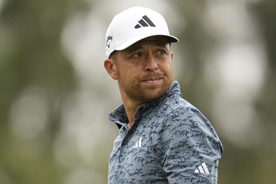 Xander Schauffele watches on the third hole during the first round of the U.S. Open golf tournament at Los Angeles Country Club on Thursday, June 15, 2023, in Los Angeles. (AP Photo/George Walker IV)