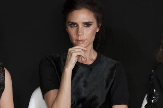 Victoria Beckham on the judges panel at the International Woolmart Awards, ME Hotel, Aldwych, London. 16/02/2013 Picture by: Sim