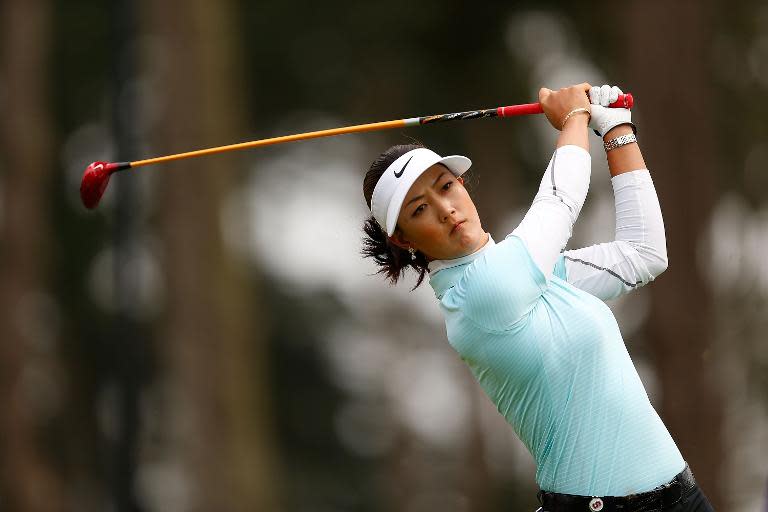 Michelle Wie during the first round of the Swinging Skirts LPGA Classic in San Francisco on April 24, 2014