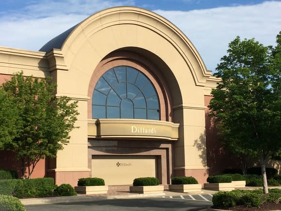 The exterior of a Dillard's store