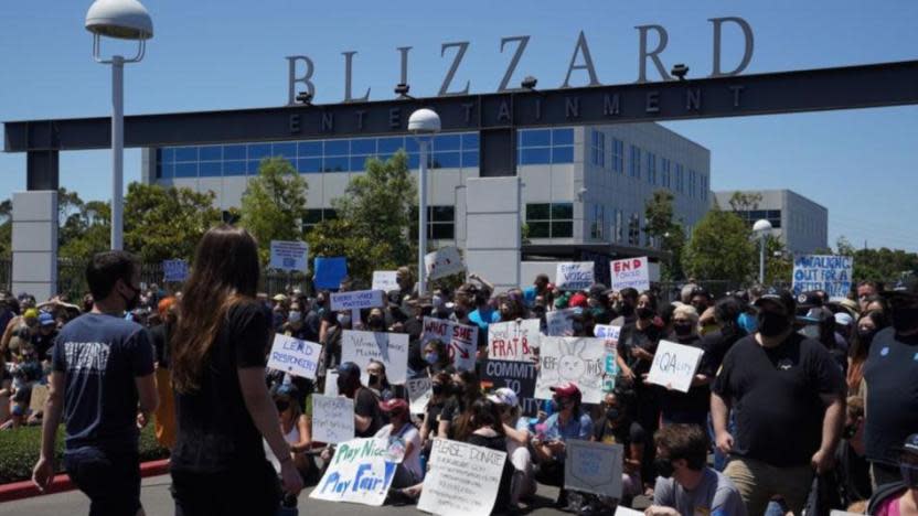 Protestas de los empleados de Activision Blizzard del año pasado