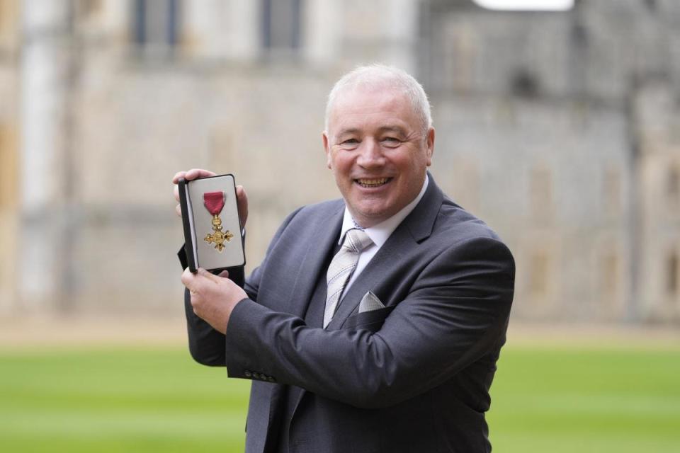 Ally McCoist poses with his OBE following an investiture ceremony at Windsor Castle <i>(Image: Andrew Matthews/WPA Pool/Getty Images)</i>