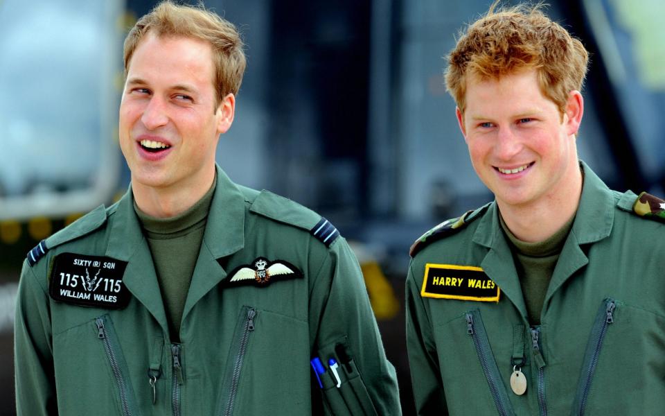 William and Harry were said to be closest when they were stationed at RAF Shawbury - Paul Ellis/AFP