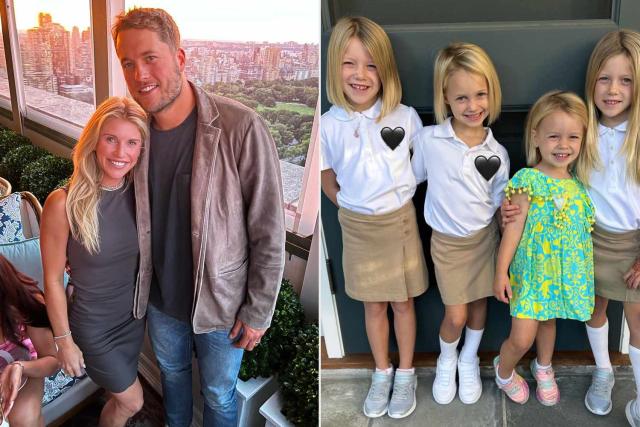Matthew Stafford's wife Kelly shares pic of kids in Rams outfits