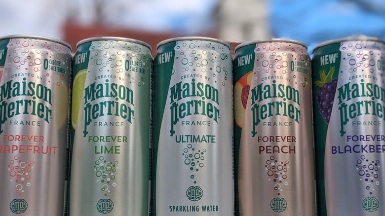 Maison Perrier cans lined up