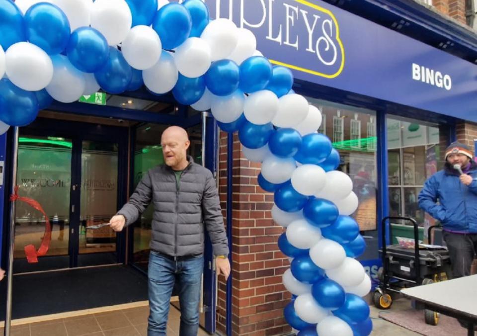 Worcester News: RIBBON: Jake Wood cuts the ribbon at Shipleys