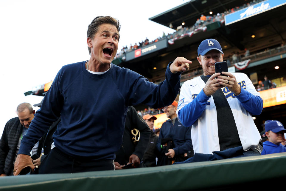 at a dodgers game