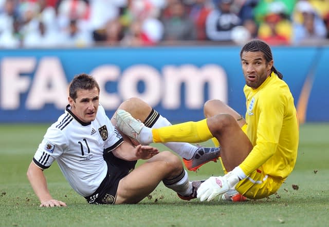 James, right, won 53 caps for England