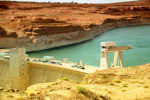 Lake Powell, another massive, low Colorado River reservoir.