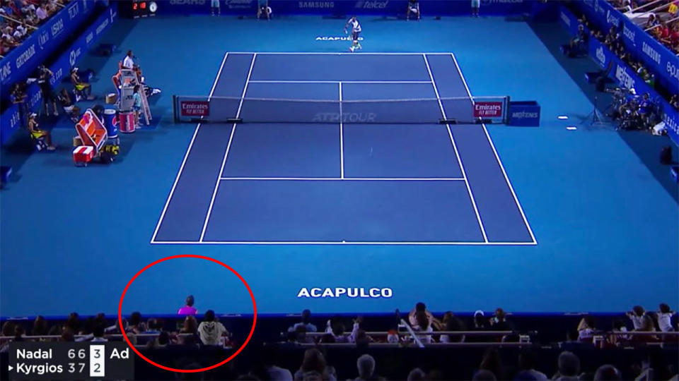 Nadal was standing so far back. Image: TennisTV