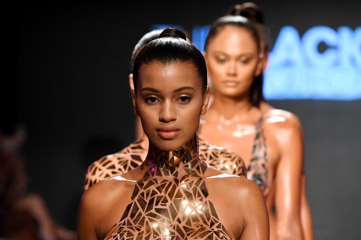 Daring designer sends models down catwalk in swimwear made of TAPE that  leaves very little to the imagination - Mirror Online