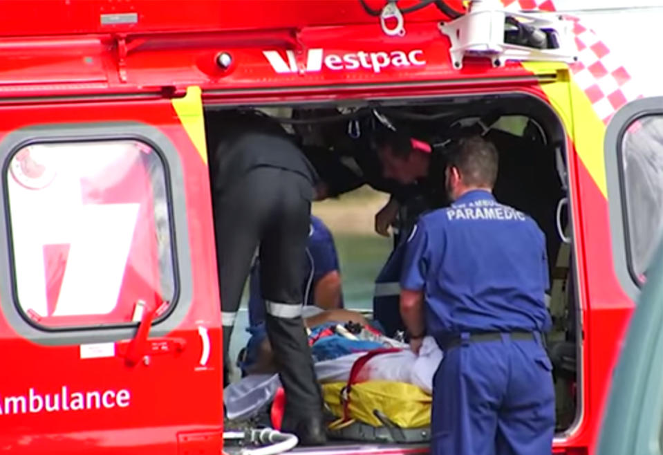 The shark attack victim suffered a severe leg injury after the incident at Nambucca Heads, NSW.