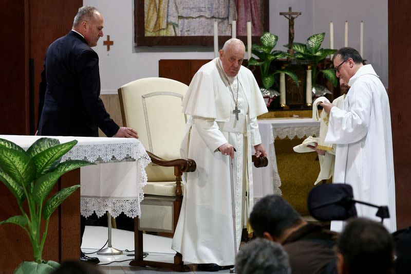 Pope Francis presides over the '24 Hours for the Lord' Lenten initiative, in Rome