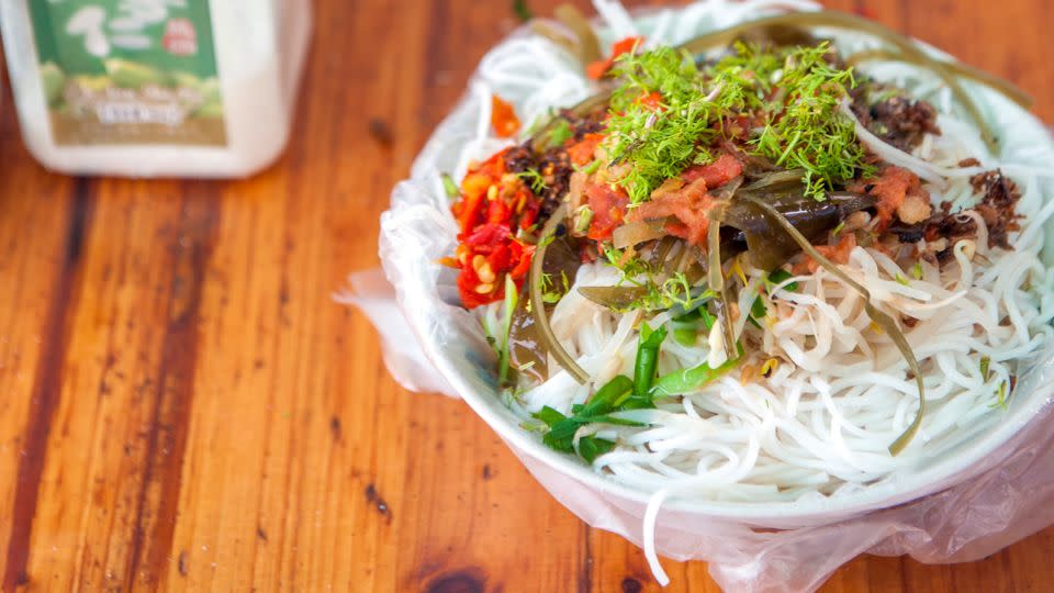 During her Beijing visit, Yellen's delegation reportedly enjoyed a variety of Yunnan dishes including cold noodles, pictured. - Leisa Tyler/LightRocket/Getty Images