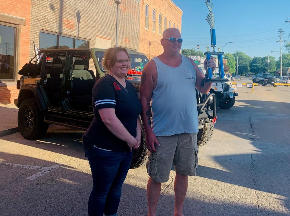 Jessica Dodds with Pizza Hut was the sponsor/judge for Best of Show Jeep. The award was presented to Stacey Busby, St. David with his 2021 Jeep Wrangler Willy’s Edition.