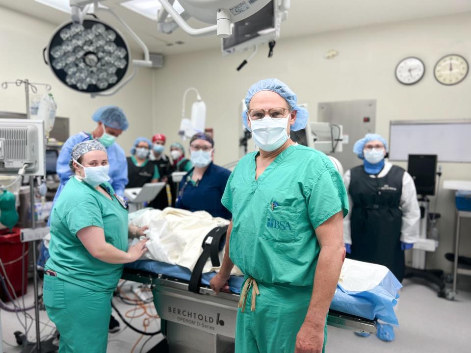 Michael Bibler, of BSA's Cardiothoracic Surgery and Team. Thursday, BSA Health System performed its first Intuitive Ion procedure. BSA said it is the first healthcare provider in the Texas Panhandle to use the Intuitive Ion endoluminal system.