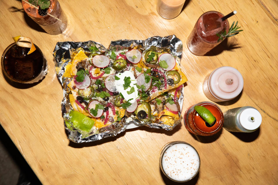 Nachos at the Big Bar at Bastion.