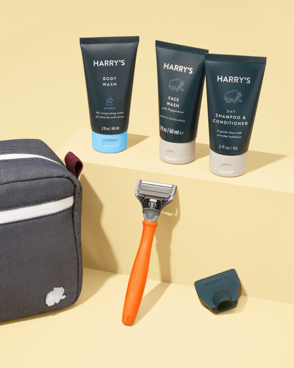 Harry's Shave and Shower Travel Kit; best grooming gifts for men