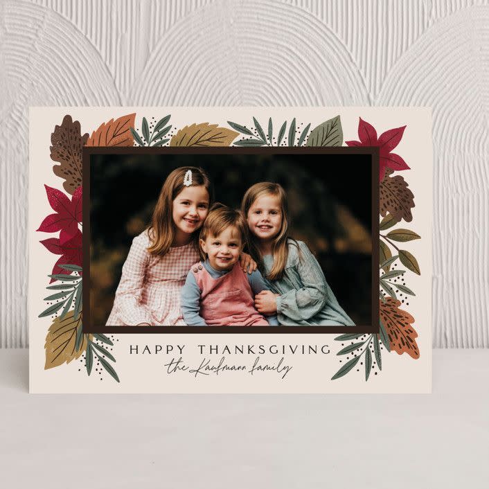 Leafy Frame Thanksgiving Cards (105 cards)