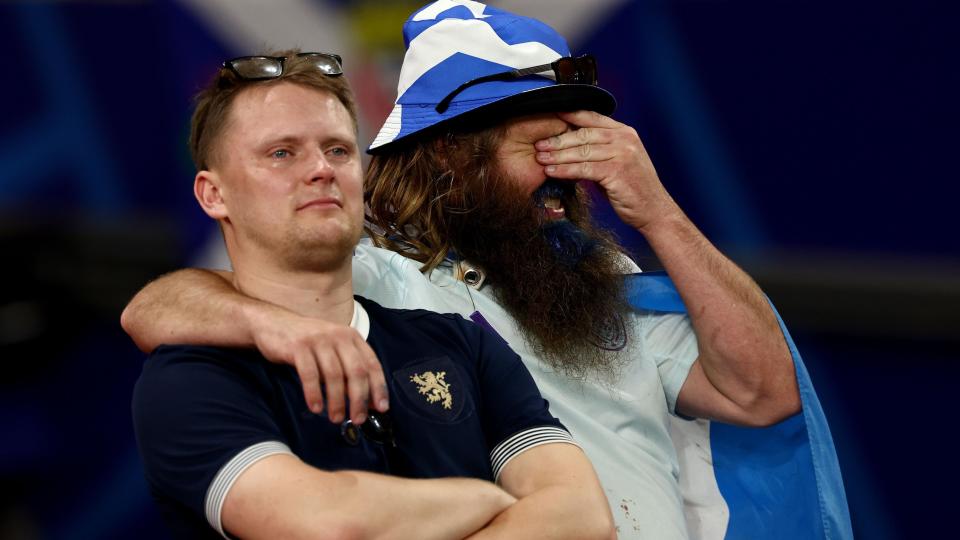 Scotland fans after Hungary defeat on Sunday