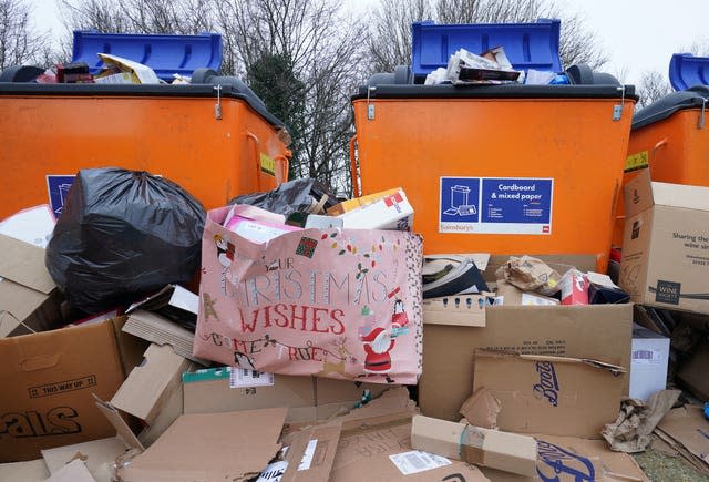 Recycling points after Christmas