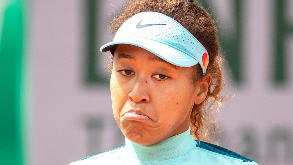 Naomi Osaka is seen here during the build-up to the 2021 French Open.