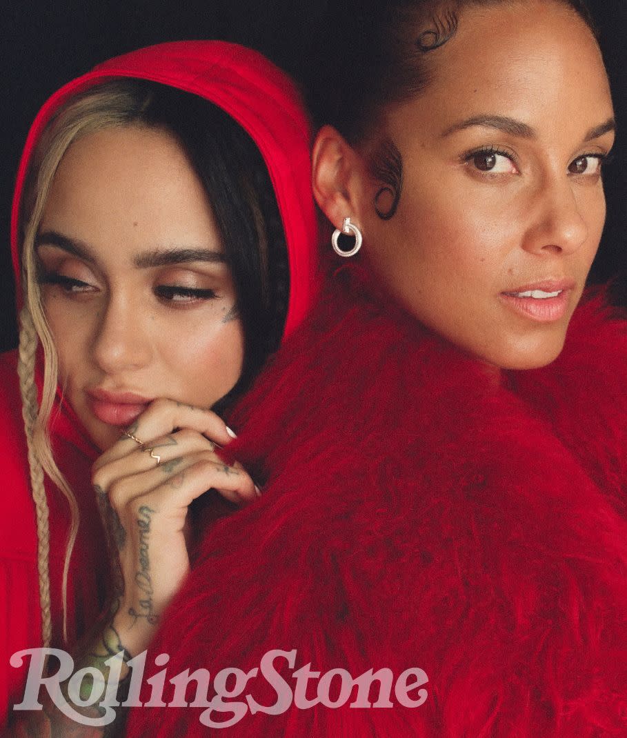 Alicia Keys (R) and Kehlani pose for ‘Rolling Stone’ Musicians on Musicians cover. - Credit: Kanya Iwana for Rolling Stone