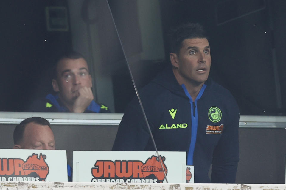 Trent Barrett during a Parramatta Eels game.