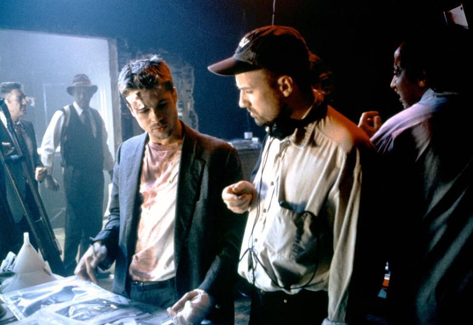 <p>The mid-'90s were huge for Brad. His next film, <em>Se7en</em>, with David Fincher, was another success. Brad delivered the iconic line "What's in the box?" in the movie.</p>