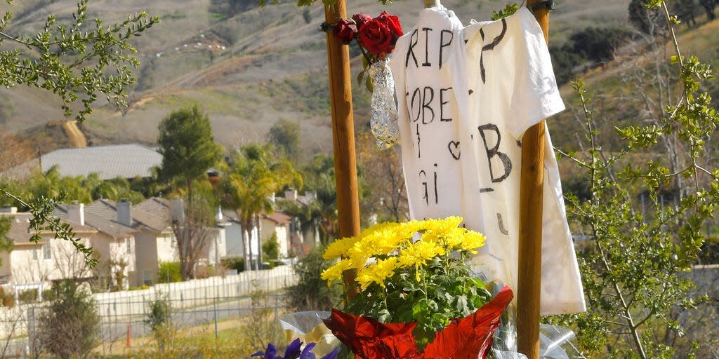 Kobe Bryant helicopter crash site memorial