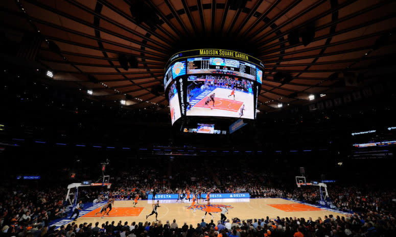 A general view of Madison Square Garden during a Knicks game.
