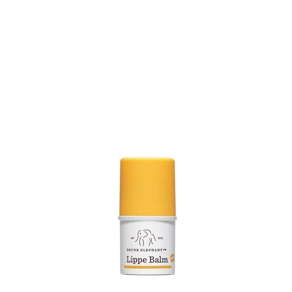 <p><strong>Drunk Elephant</strong></p><p>drunkelephant.com</p><p><strong>$18.00</strong></p><p><a href="https://www.drunkelephant.com/collections/shop/products/lippe-lip-balm" rel="nofollow noopener" target="_blank" data-ylk="slk:Shop Now;elm:context_link;itc:0;sec:content-canvas" class="link ">Shop Now</a></p><p>Chapped lips will never be in style, so it's time to treat them properly. This little balm is so hydrating and luxe that you'll want to apply it every thirty seconds.</p>