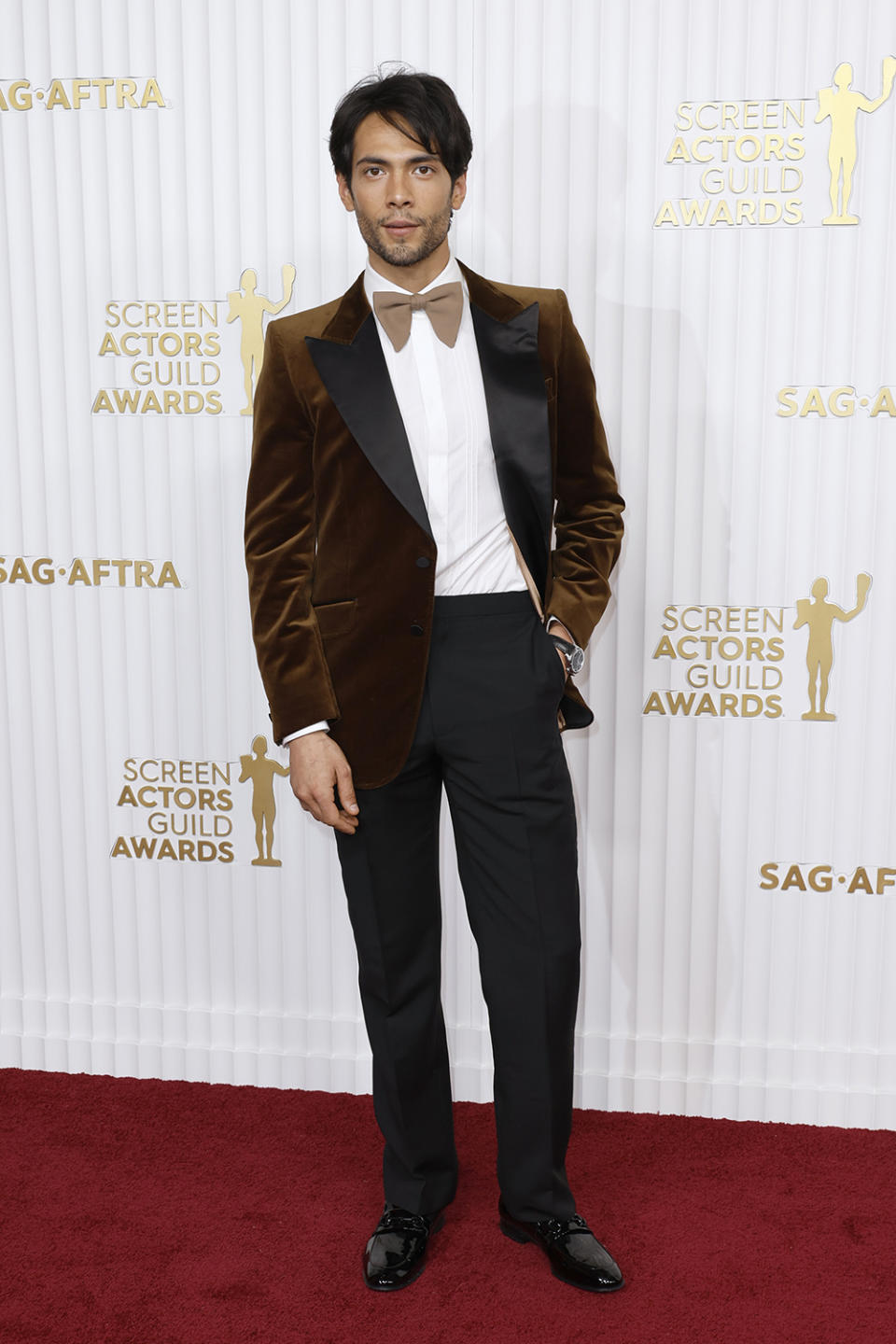 LOS ANGELES, CALIFORNIA - FEBRUARY 26: Diego Calva attends the 29th Annual Screen Actors Guild Awards at Fairmont Century Plaza on February 26, 2023 in Los Angeles, California. (Photo by Frazer Harrison/Getty Images)