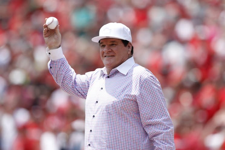 Pete Rose isn't eligible for the Hall of Fame, but at least one writer is voting for him. (Getty Images/Joe Robbins)