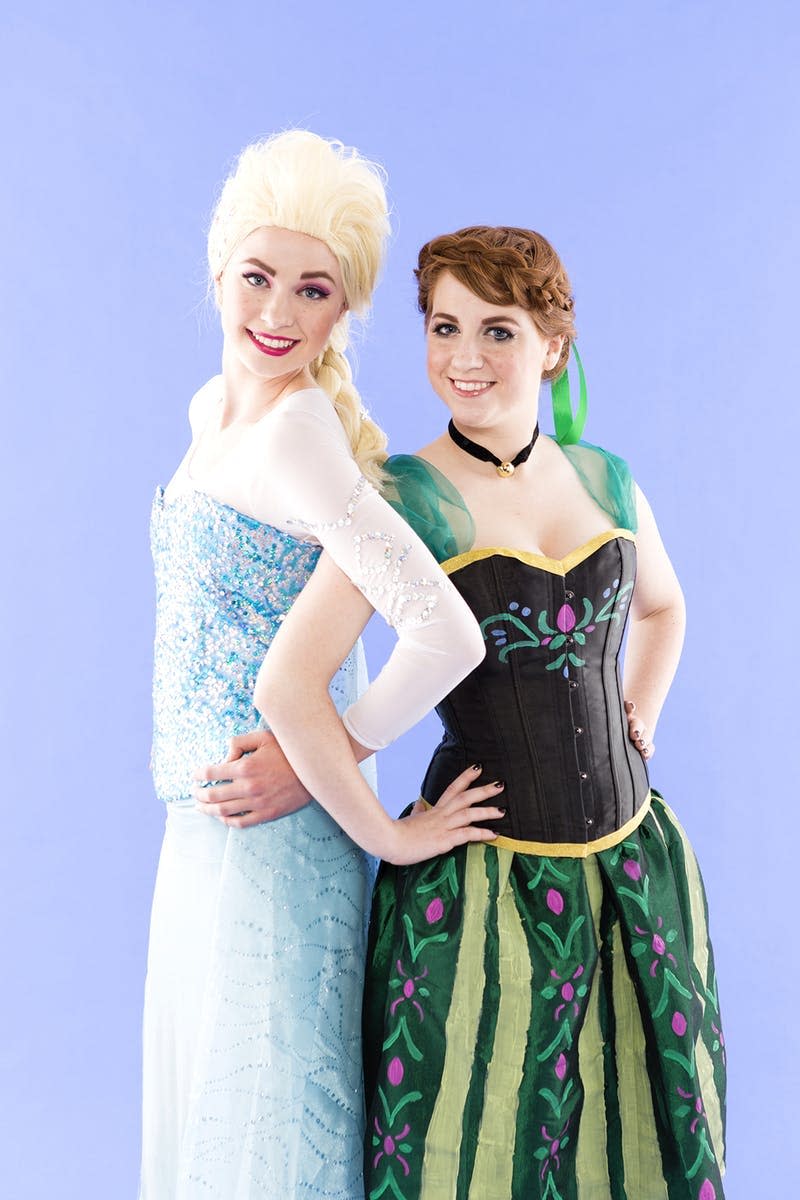 DIY Anna and Elsa from Frozen Halloween Costume