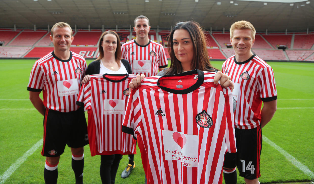 Gemma Lowery (F) and and Lynn Murphy launched the Bradley Lowery Foundation in memory of the six-year-old who died of a rare type of brain cancer. (Getty)