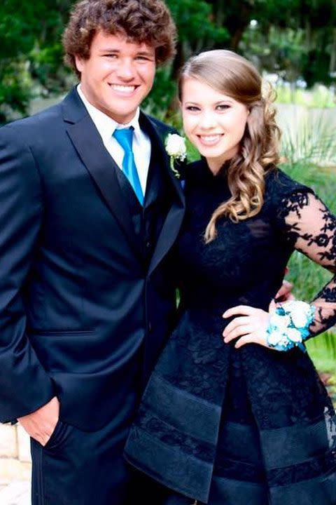 <p>Although Bindi says they "don't really have prom" in Australia, she went to her boyfriend Chandler's in Florida last year. Her lace-sleeved dress is totally gorge! </p>