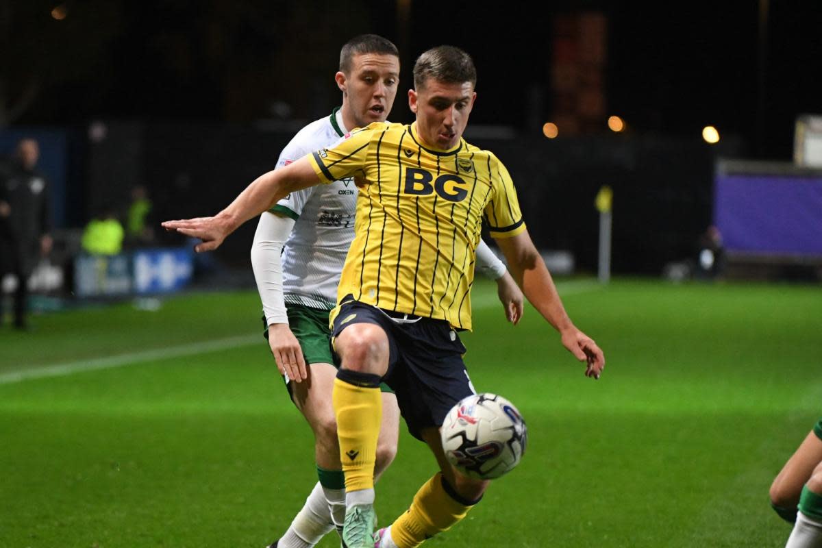 Oxford United midfielder Cameron Brannagan on the ball <i>(Image: Mike Allen)</i>