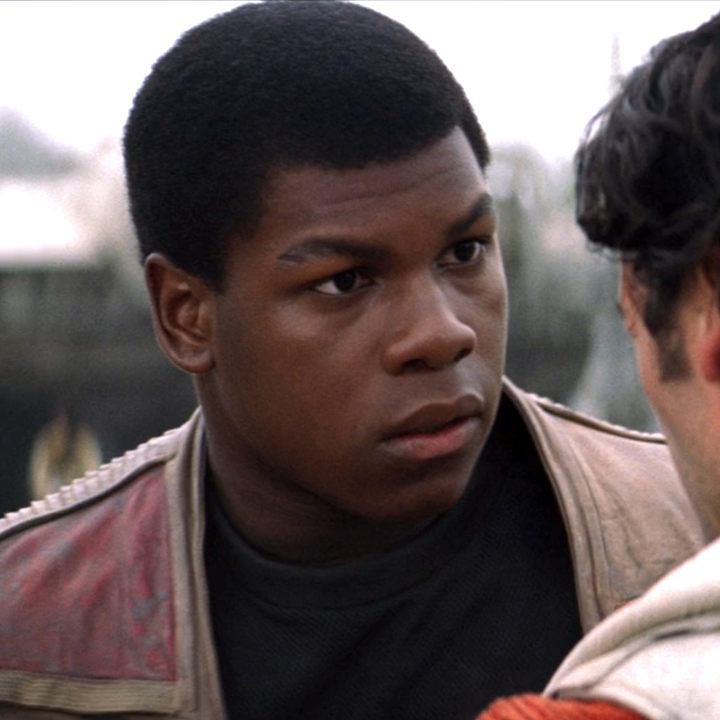 Closeup of Finn and Poe