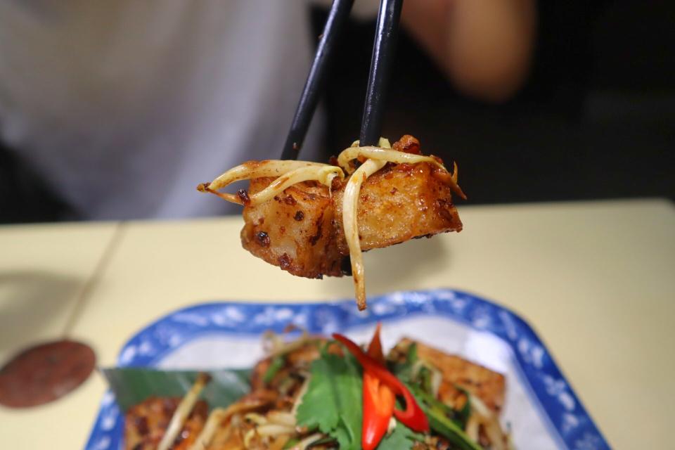 jiang cantonese tapas -XO Carrot Cake closeup